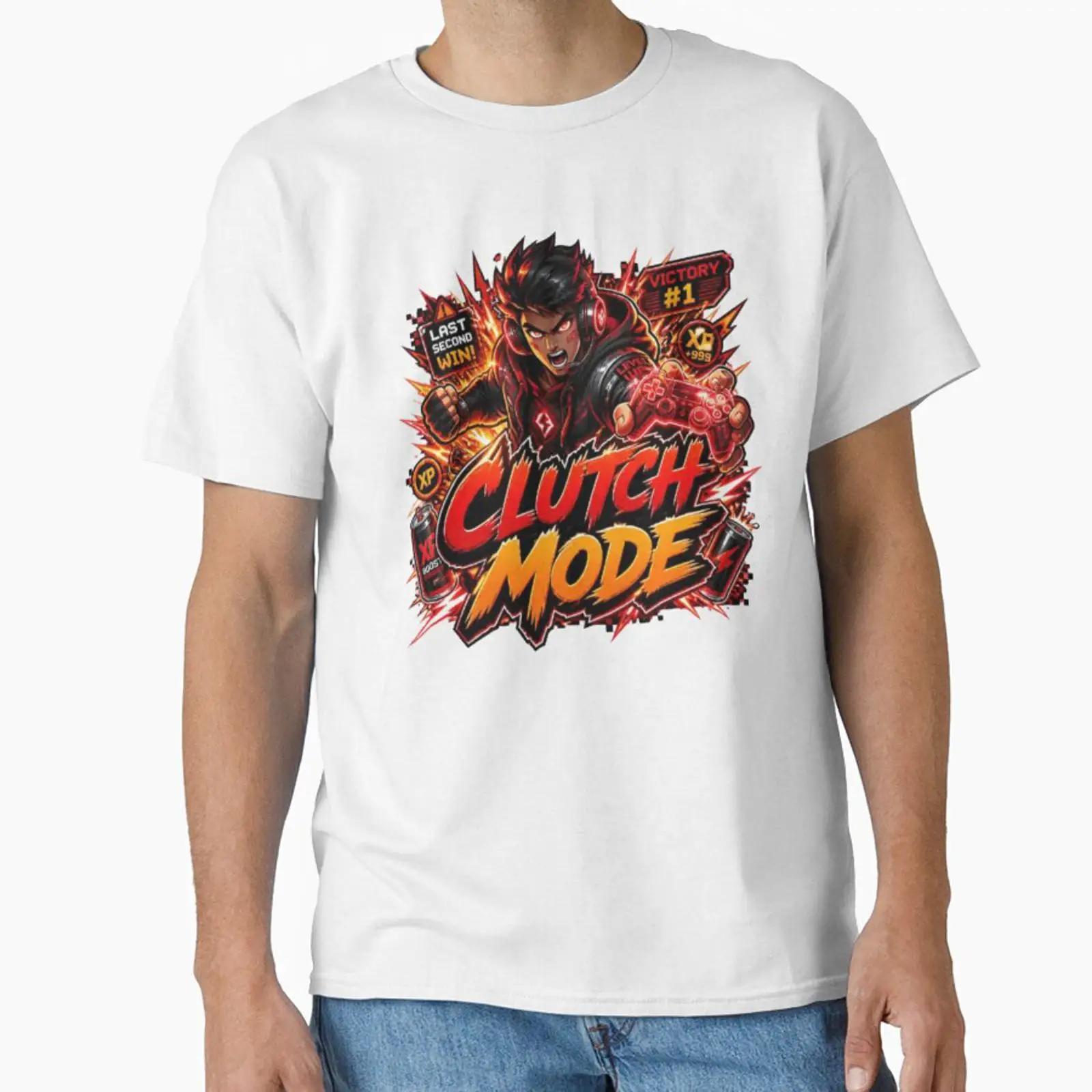 Esports Gaming Top - Игровая наклейка CLUTCH MODE в стиле