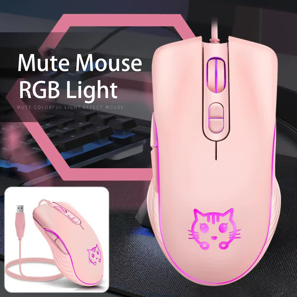 Esports Gaming Maus - Проводная игровая USB-мышь, розовая компьютерная профессиональная
